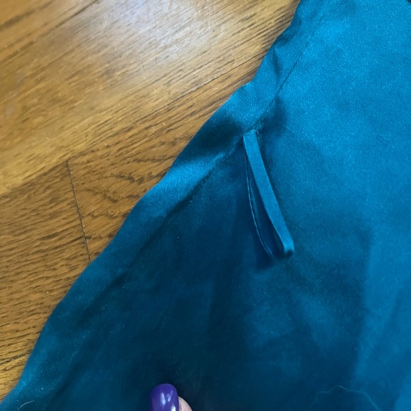 Vintage Victoria’s Secret Gold Label Teal Silk Short Kimono Robe (no belt) OSFA - Picture 4 of 10